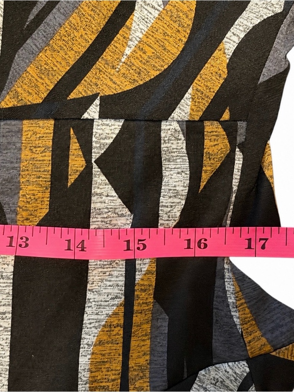 Rabbit Rabbit Rabbit Designs 1X Abstract Geometric Cowl Neck Midi Dress - Picture 5 of 9
